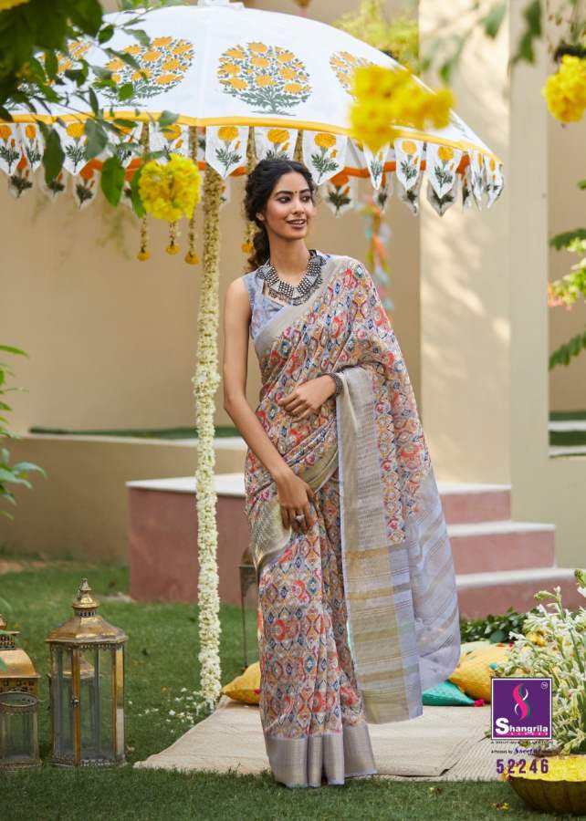Shangrila Niharika Digital Soft Linen Daily Wear Saree Collections